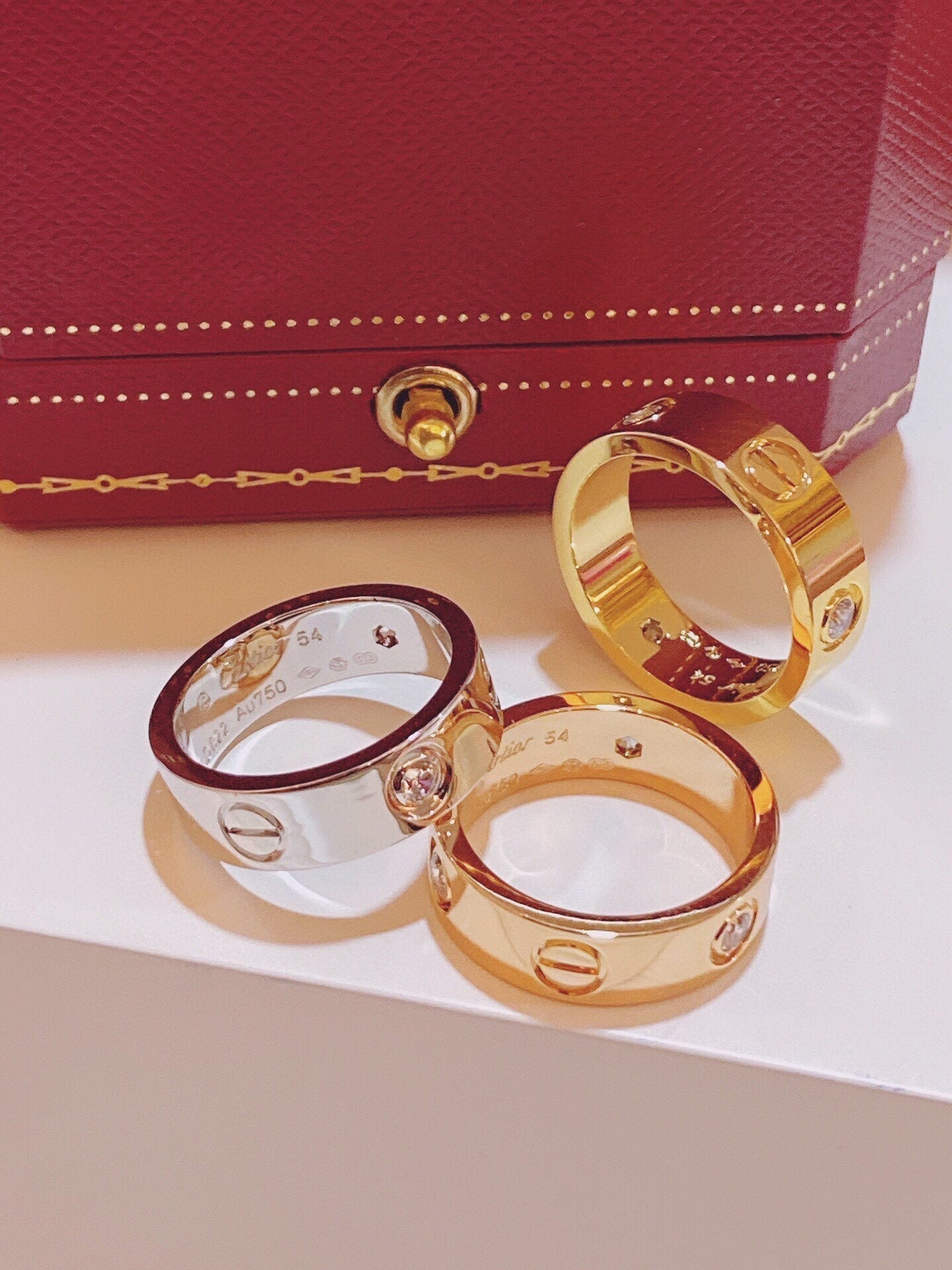 [Eterna Jewels]Dreifach-Diamantring