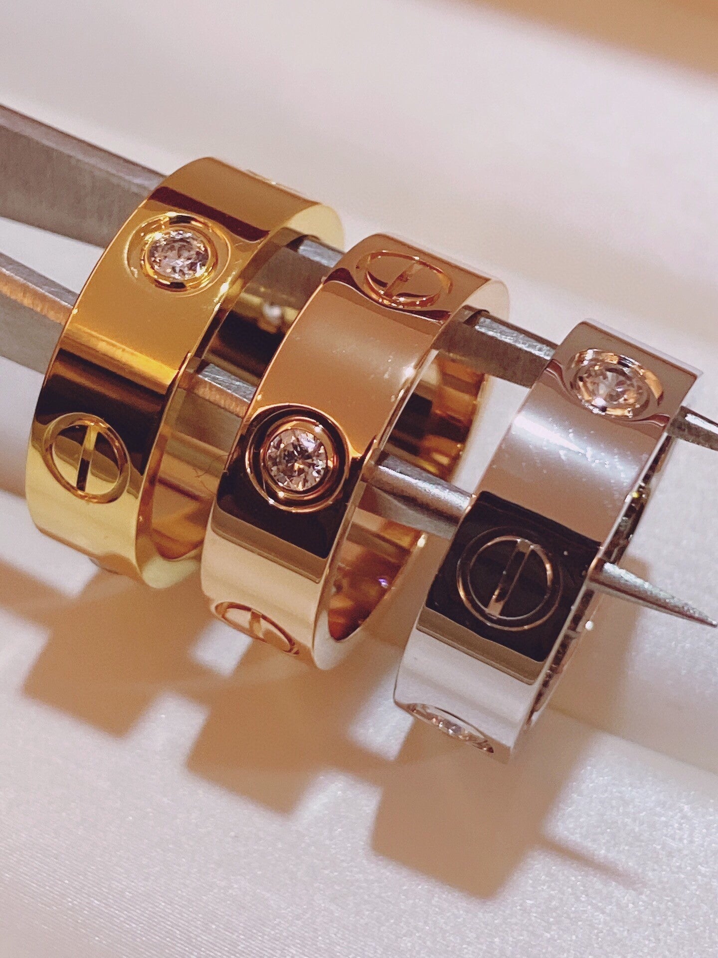 [Eterna Jewels]Dreifach-Diamantring