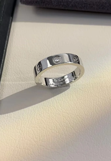 [Eterna Jewels]LOVE RING 4MM 1 DIAMANT SILBER