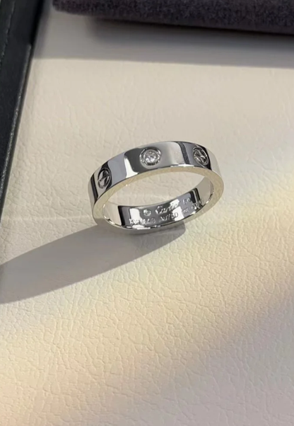 [Eterna Jewels]LOVE RING 4MM 1 DIAMANT SILBER