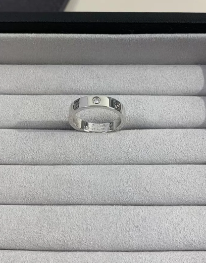 [Eterna Jewels]LOVE RING 4MM 1 DIAMANT SILBER