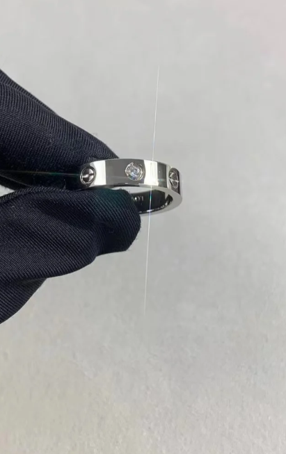 [Eterna Jewels]LOVE RING 4MM 1 DIAMANT SILBER