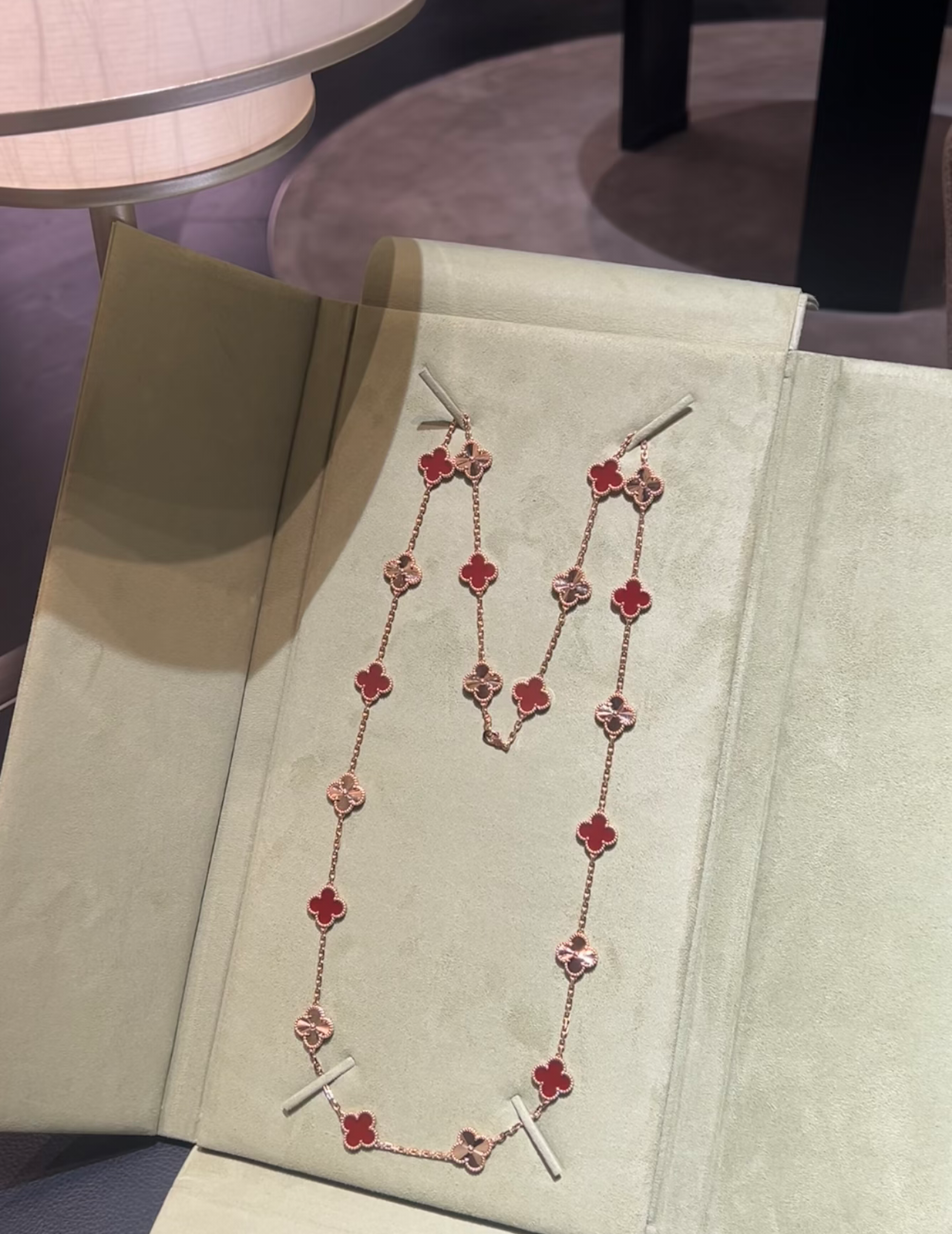 [Eterna Jewels]KLEE 20 MOTIVE LASER-KARNEOL-HALSKETTE