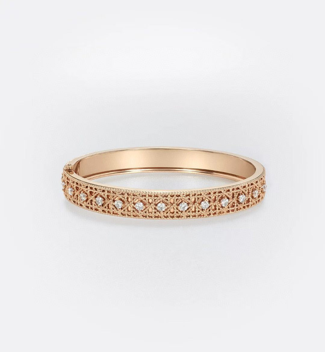 [Eterna Jewels]2026 WOVEN-PATTERN BRACELET SET WITH FULL DIAMOND INLAY THREE-COLORS
