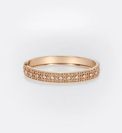[Eterna Jewels]2026 WOVEN-PATTERN BRACELET SET WITH FULL DIAMOND INLAY THREE-COLORS