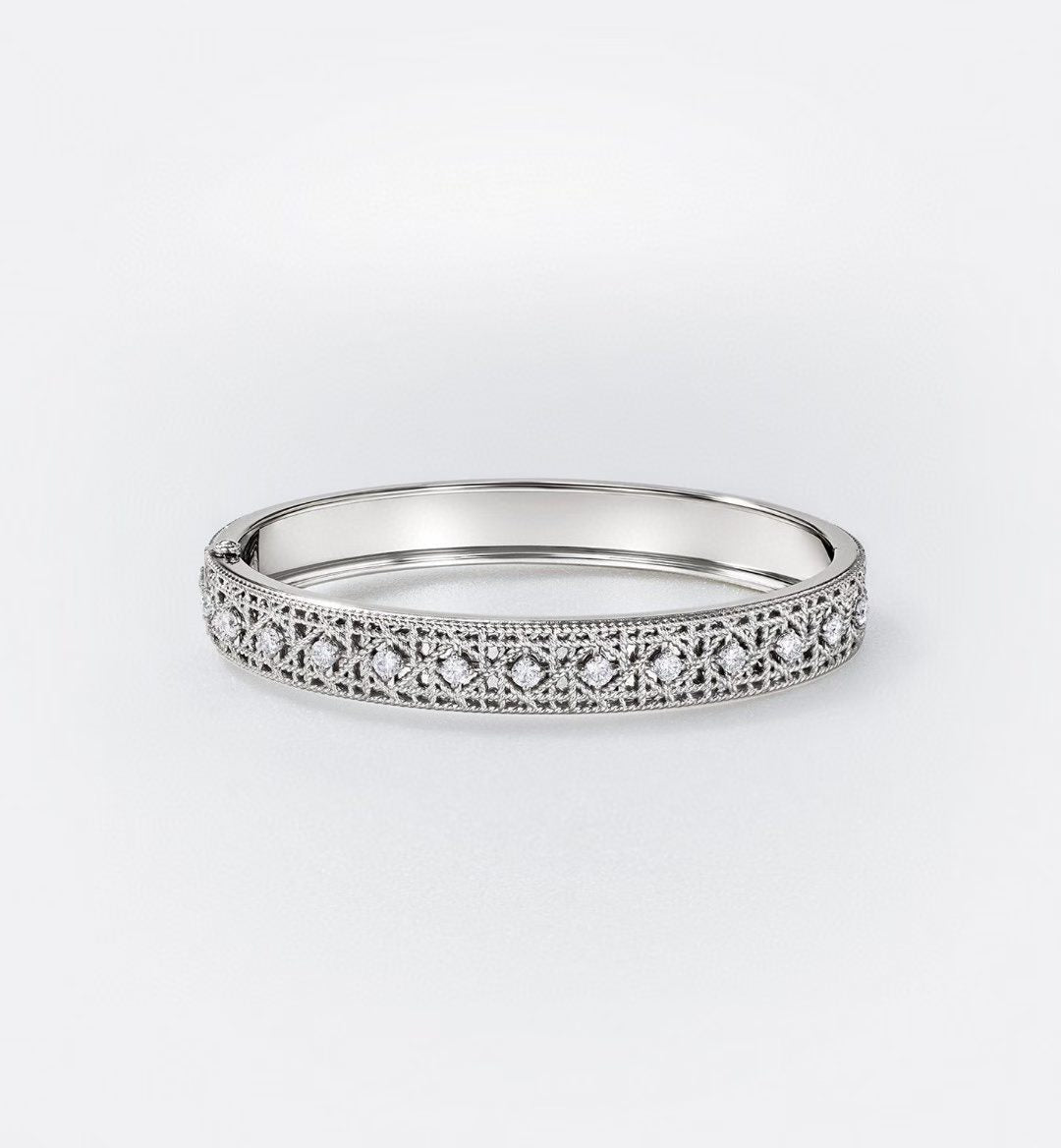 [Eterna Jewels]2026 WOVEN-PATTERN BRACELET SET WITH FULL DIAMOND INLAY THREE-COLORS