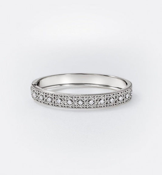 [Eterna Jewels]2026 WOVEN-PATTERN BRACELET SET WITH FULL DIAMOND INLAY THREE-COLORS