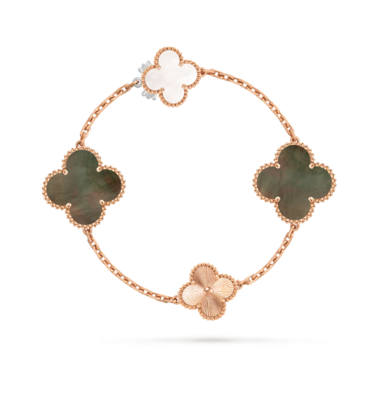 [Eterna Jewels]ABNEHMBARES KLEE 15(11+4) BLUMEN SILBER HALSKETTE SET