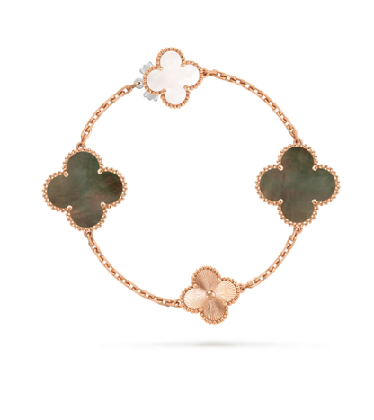 [Eterna Jewels]ABNEHMBARES KLEE 15(11+4) BLUMEN SILBER HALSKETTE SET
