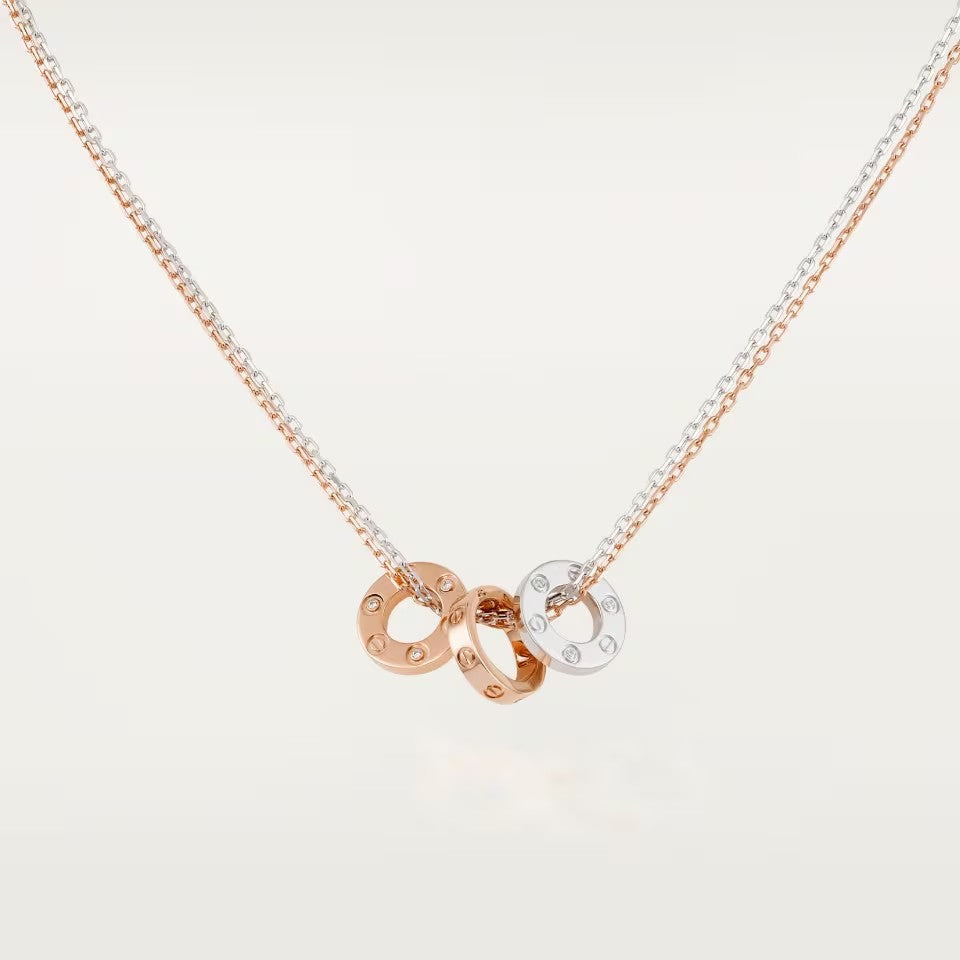 [Eterna Jewels]LOVE 6 DIAMOND PENDANT NECKLACE