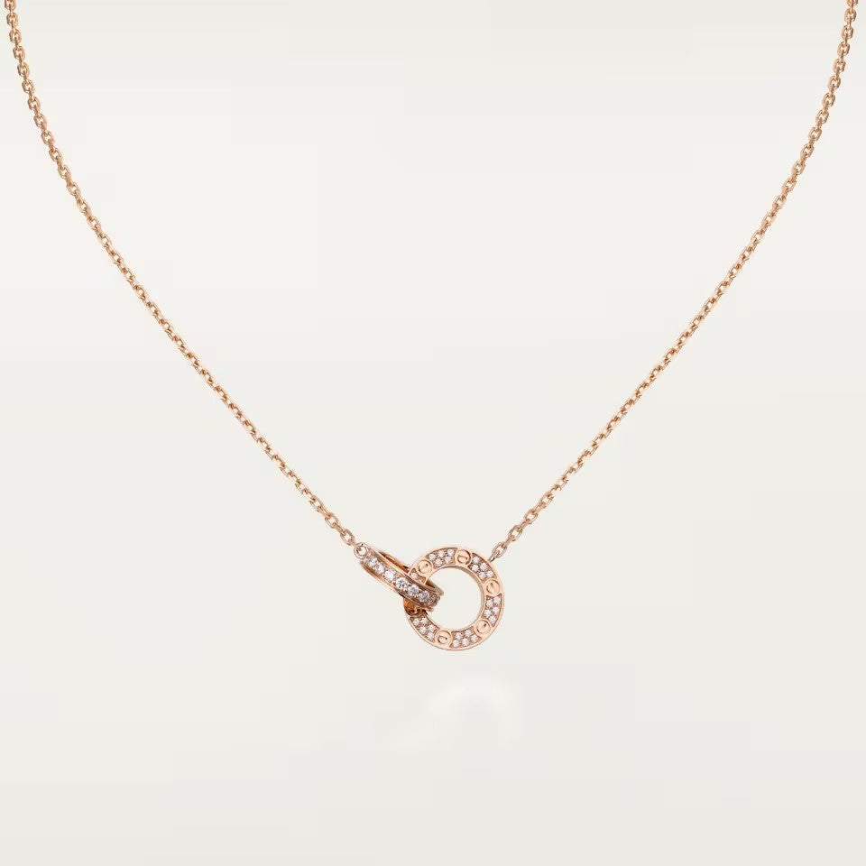 [Eterna Jewels]LOVE  FULL DIAMOND PENDANT NECKLACE