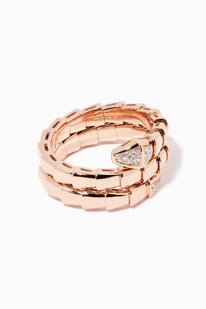 [Eterna Jewels]SCHLANGEN DOPPELREIHIGER DIAMANTRING