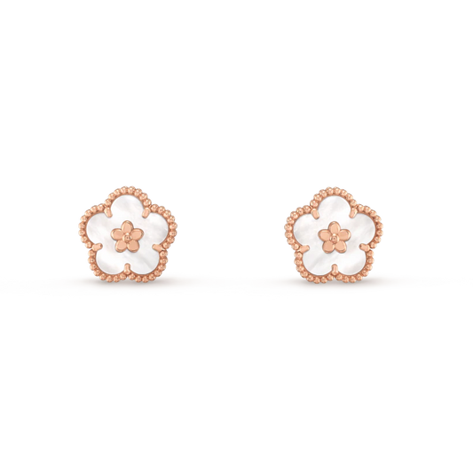 [Eterna Jewels]LUCKY PINK GOLD WHITE MOP OHRRINGE