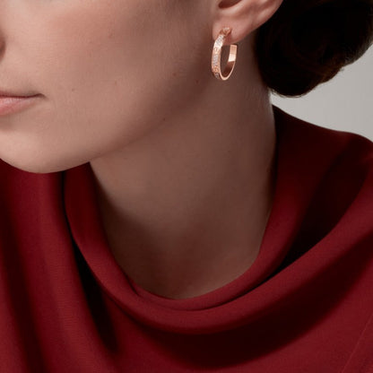[Eterna Jewels]LOVE EARRINGS 3.6MM DIAMOND PAVED