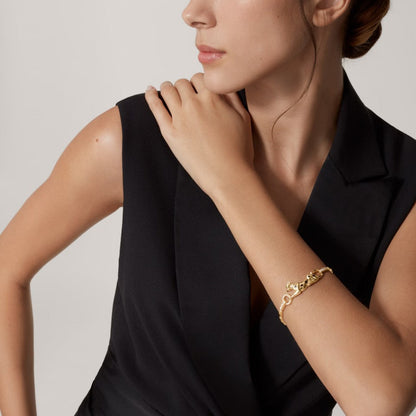 [Eterna Jewels]PANTHERE HALF DIAMOND ON CHAIN BRACELET