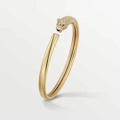 [Eterna Jewels]PANTHERE HALF DIAMOND OPEN BRACELET