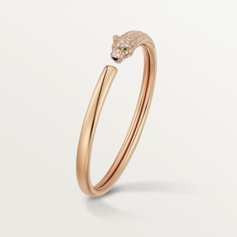[Eterna Jewels]PANTHERE HALF DIAMOND OPEN BRACELET