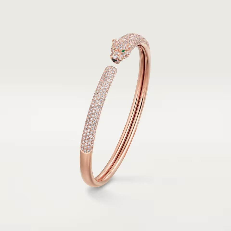[Eterna Jewels]PANTHERE FULL DIAMOND OPEN BRACELET