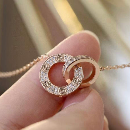 [Eterna Jewels]LOVE  FULL DIAMOND PENDANT NECKLACE