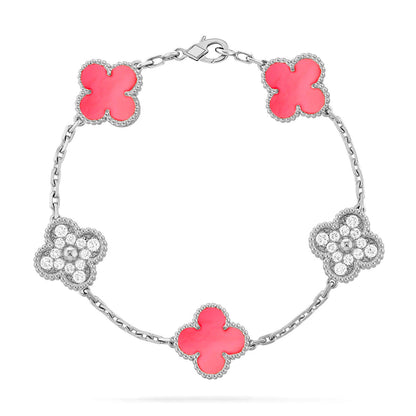 [Eterna Jewels] KLEEBATT 5 MOTIVE ROSA PERLMUTT-ARMBAND KOLLEKTION