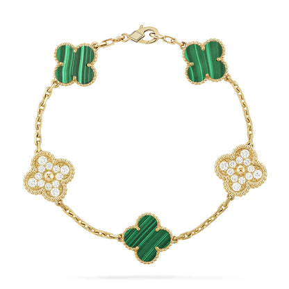 [Eterna Jewels] KLEEBRIEF 5 MOTIV MALACHIT-ARMBANDKOLLEKTION