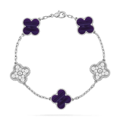 [Eterna Jewels]KLEEBKATT 5 MOTIV LILA STREIFEN ARMBANDKOLLEKTION