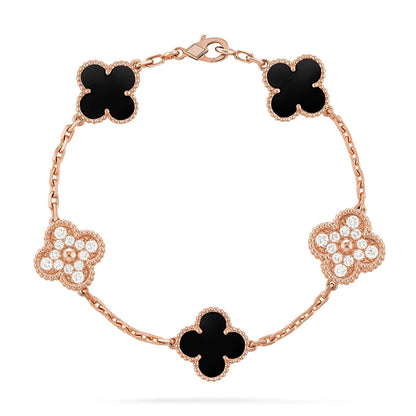 [Eterna Jewels] CLOVER 5 MOTIF ONYX-ARMBANDKOLLEKTION