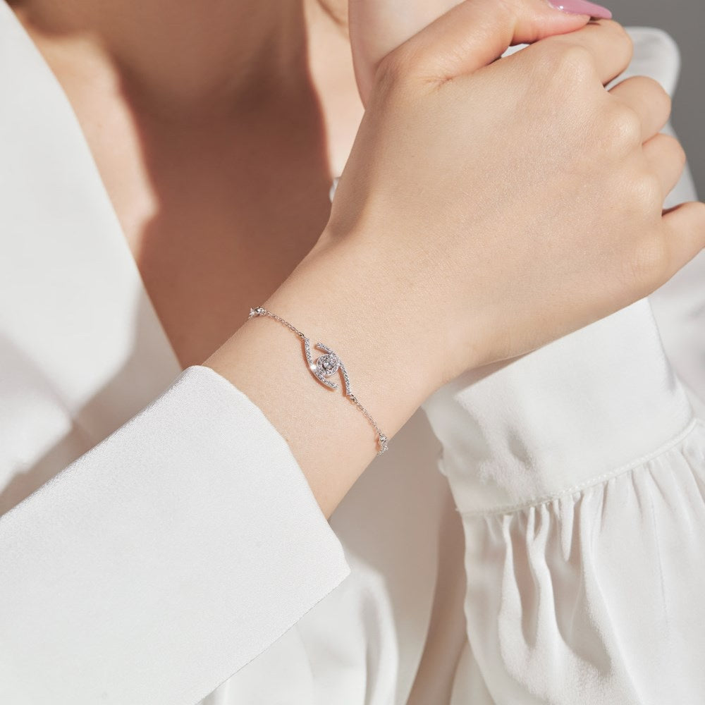 [Eterna Jewels]Armband mit Pave-Diamanten Lucky Eye