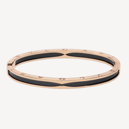[Eterna Jewels]ZERO 1 ROSÉGOLD MIT SCHWARZEM KERAMIKARMBAND