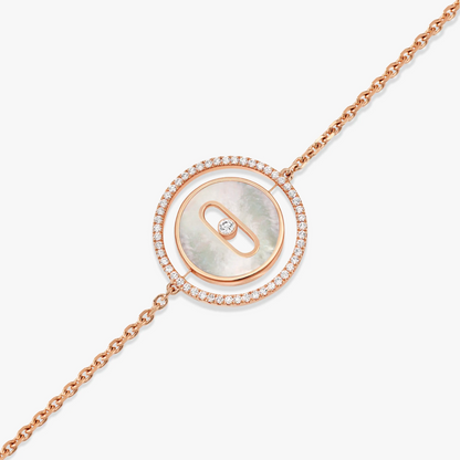 [Eterna Jewels]LUCKY MOVE WEISSES PERLMUTT ROSÉGOLD DIAMANTARMBAND
