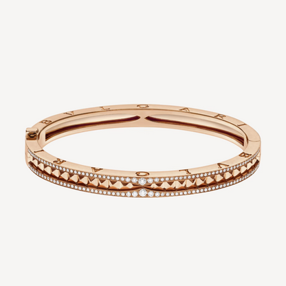 [Eterna Jewels]ZERO 1 SPIRALE MIT DIAMANTEN BESETZTES ARMREIF AUS ROSÉGOLD