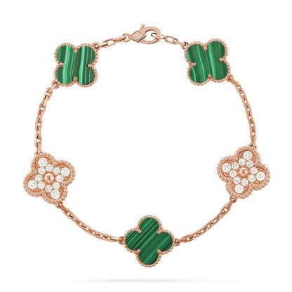 [Eterna Jewels] KLEEBRIEF 5 MOTIV MALACHIT-ARMBANDKOLLEKTION