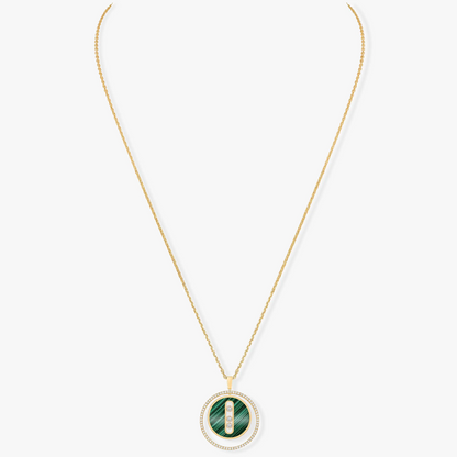[Eterna Jewels]LUCKY MOVE 3 DIAMOND MALACHIT GOLD DIAMANTEN HALSKETTE