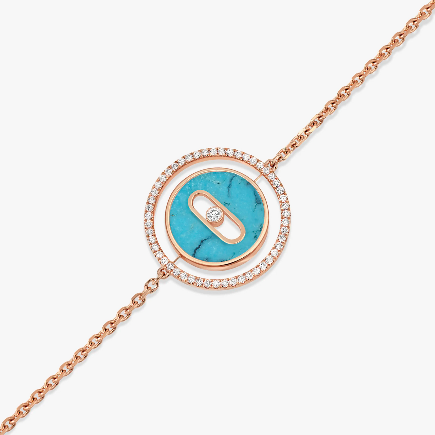 [Eterna Juwelen]LUCKY MOVE TÜRKIS ROSÉGOLD DIAMANTARMBAND