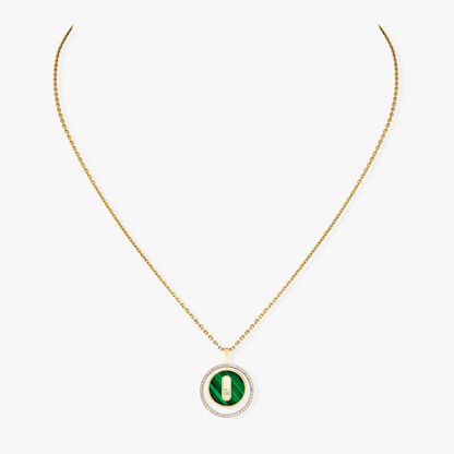[Eterna Jewels]LUCKY MOVE 1 DIAMANT MALACHIT GOLD DIAMANT HALSKETTE