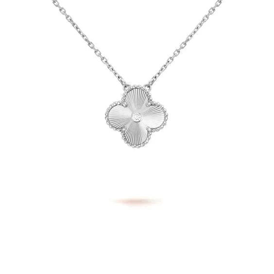 [Eterna Jewels]KLEE 15MM DIAMANT-LASER-HALSKETTE SILBER