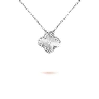 [Eterna Jewels]KLEE 15MM DIAMANT-LASER-HALSKETTE SILBER