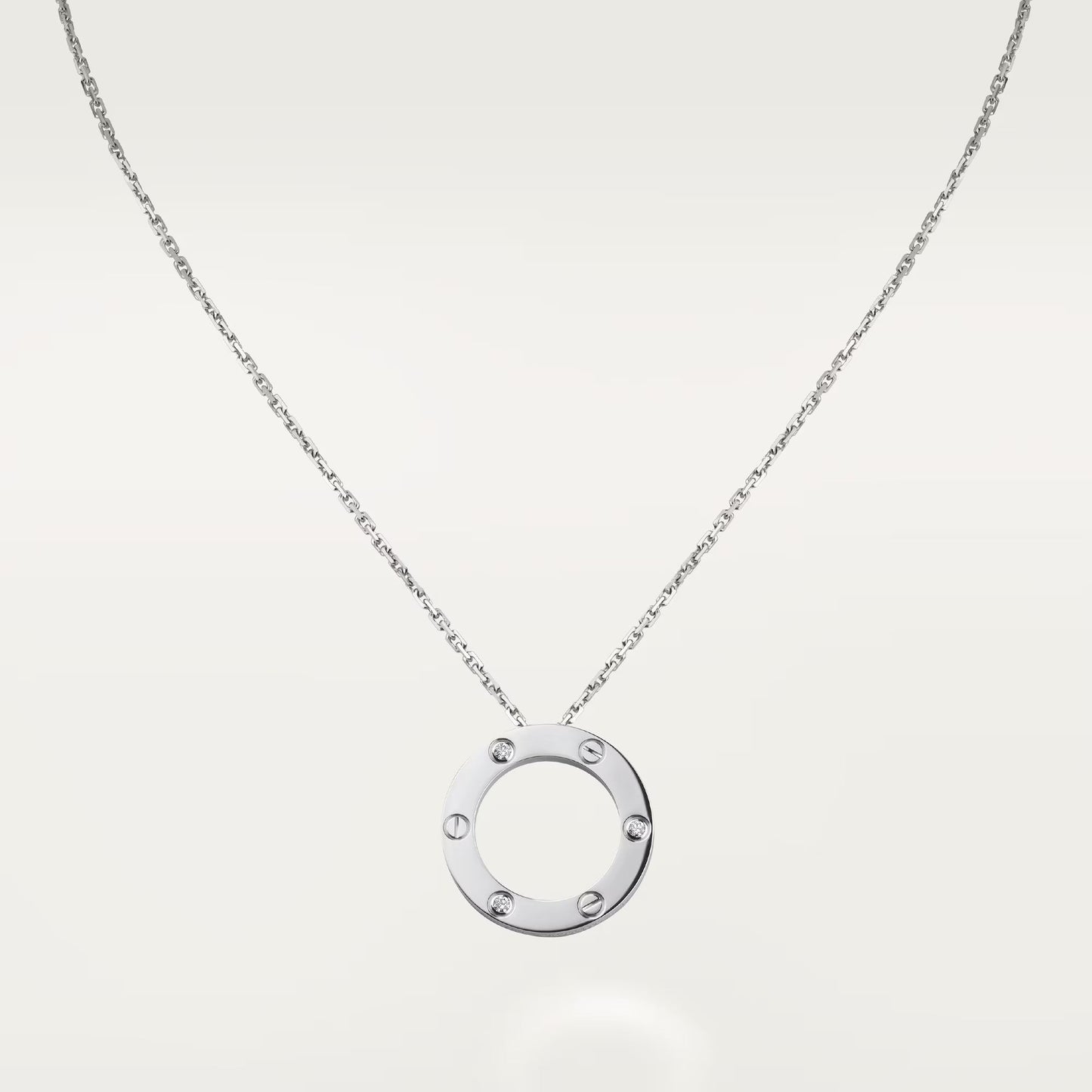 [Eterna Jewels]LOVE NECKLACE 16MM 3 DIAMONDS