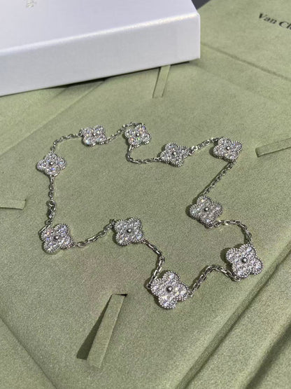 [Eterna Jewels]KLEE 10 MOTIVE VOLL DIAMANT HALSKETTE