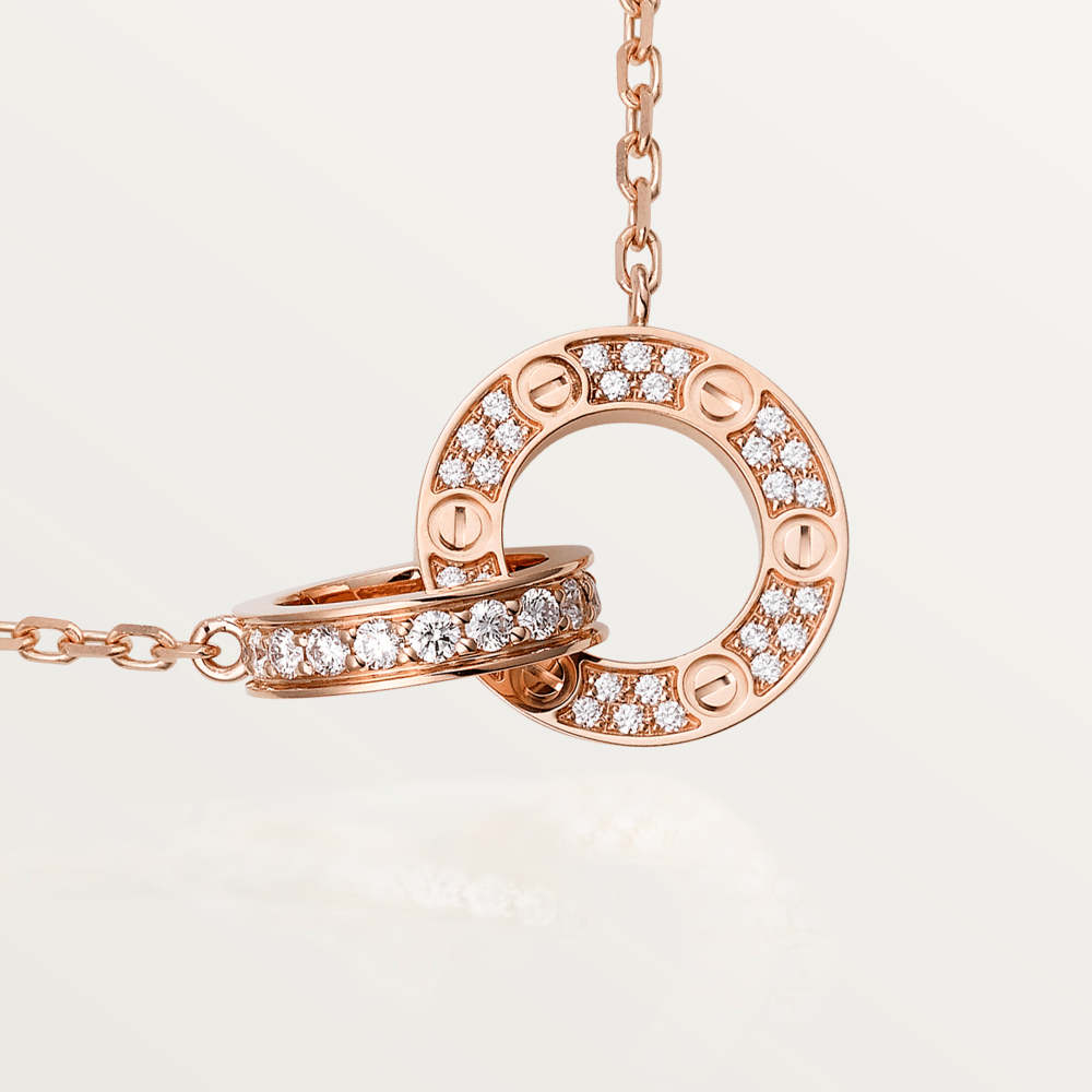 [Eterna Jewels]LOVE  FULL DIAMOND PENDANT NECKLACE