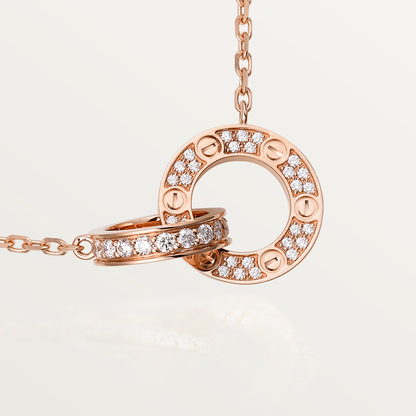 [Eterna Jewels]LOVE  FULL DIAMOND PENDANT NECKLACE