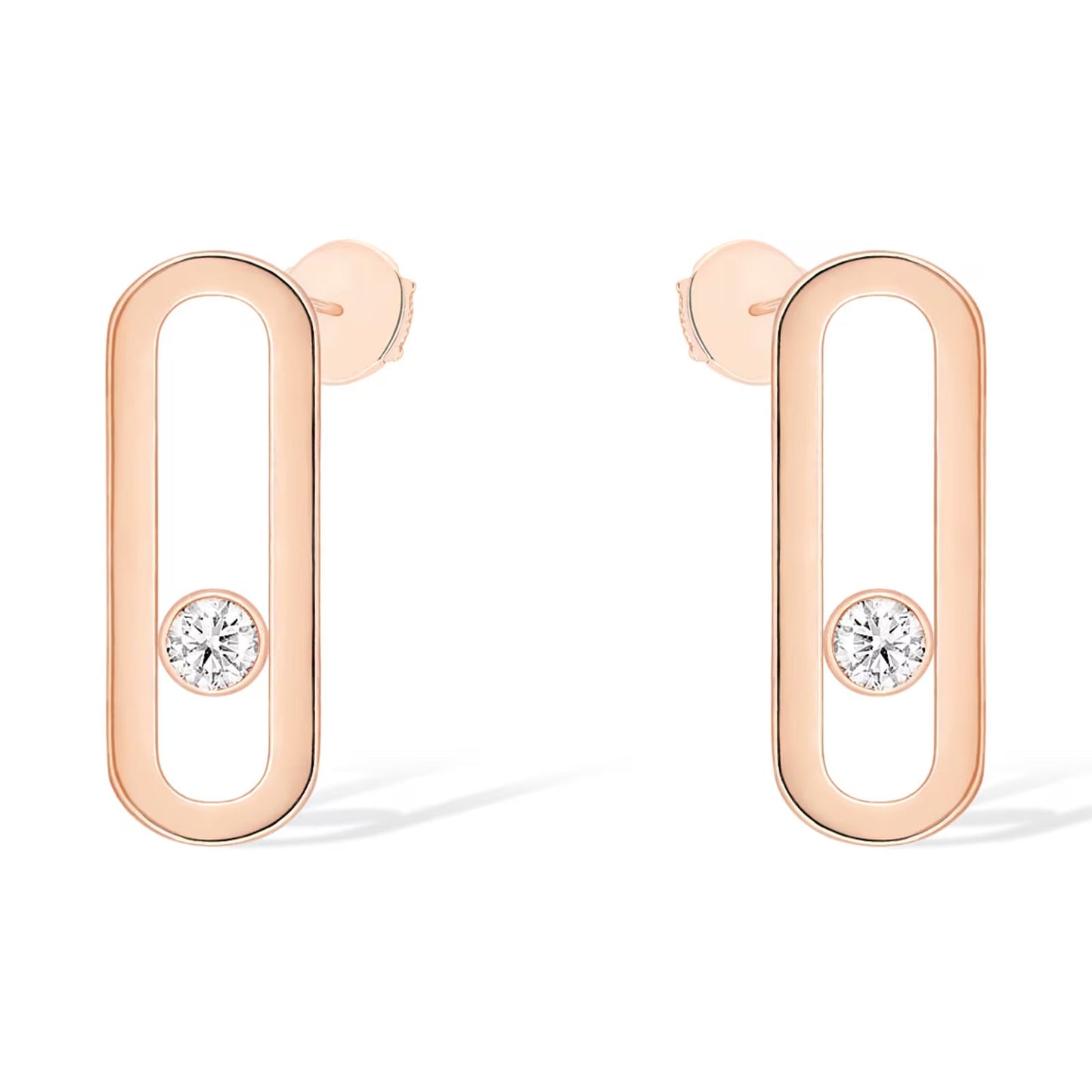 [Eterna Jewels]MOVE UNO SMALL 1 DIAMOND OHRRINGE