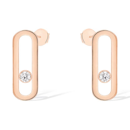 [Eterna Jewels]MOVE UNO SMALL 1 DIAMOND OHRRINGE