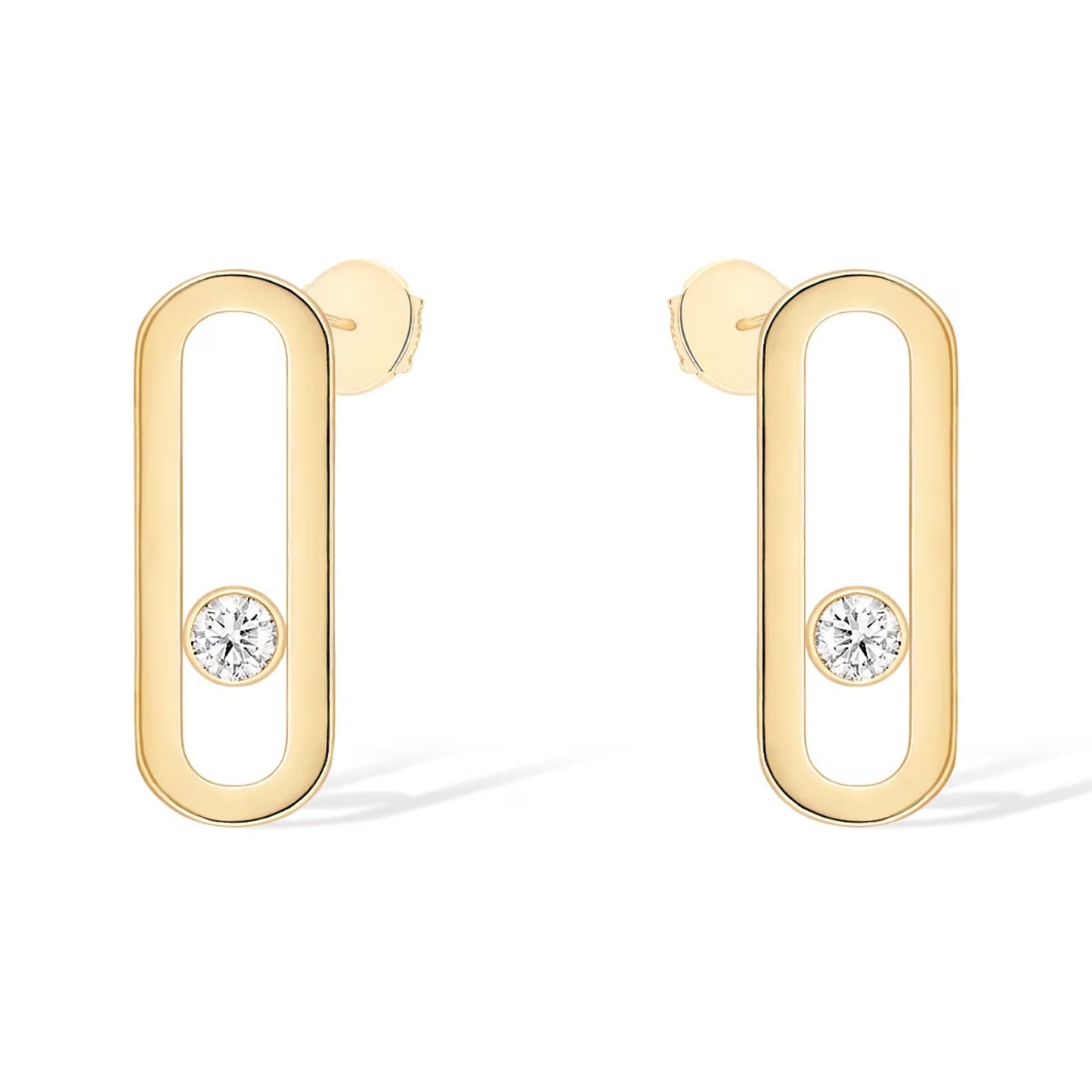 [Eterna Jewels]MOVE UNO SMALL 1 DIAMOND OHRRINGE
