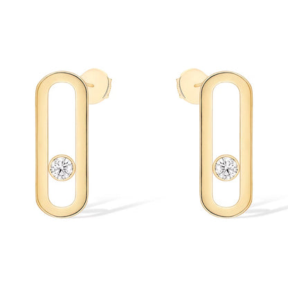 [Eterna Jewels]MOVE UNO SMALL 1 DIAMOND OHRRINGE