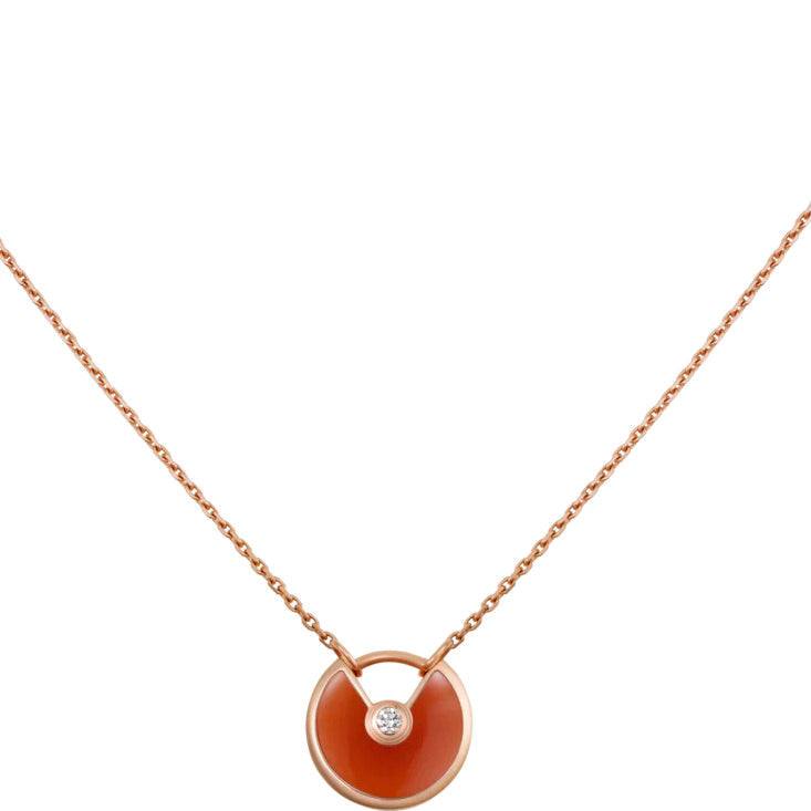 [Eterna Jewels]AMULETTE GOLD CARNELIAN ONYX NECKLACE