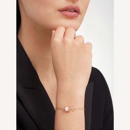 [Eterna Jewels]ZERO 1 SOFT PINKGOLD- UND WEISSE KERAMIK-ARMBAND