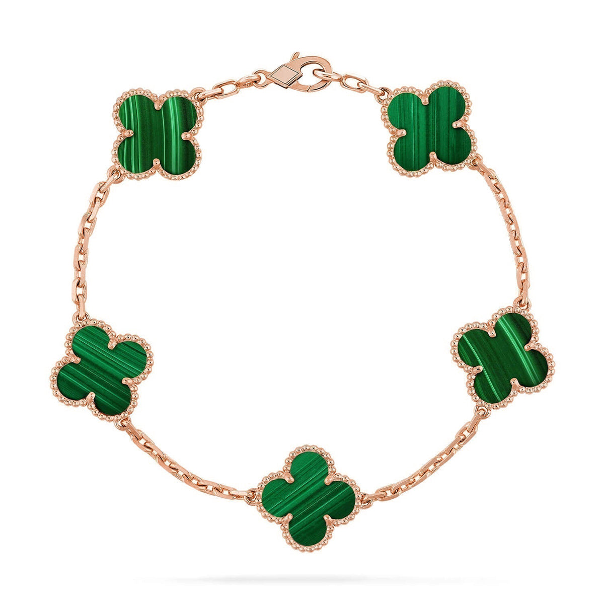 [Eterna Jewels] KLEEBRIEF 5 MOTIV MALACHIT-ARMBANDKOLLEKTION