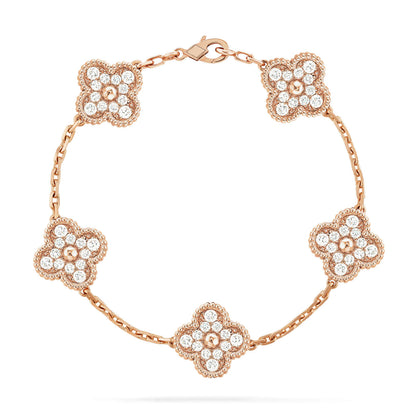 [Star Jewelry] KLEEBRACHEN 5 MOTIV VOLLSTÄNDIGES DIAMANTPARMBAND-KOLLEKTION