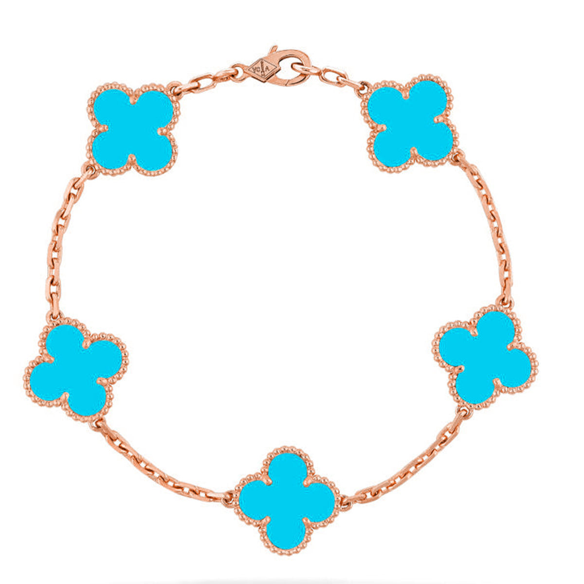[Eterna Jewels] KLEEBRAUM 5 MOTIV TÜRKIS ARMBAND KOLLEKTION